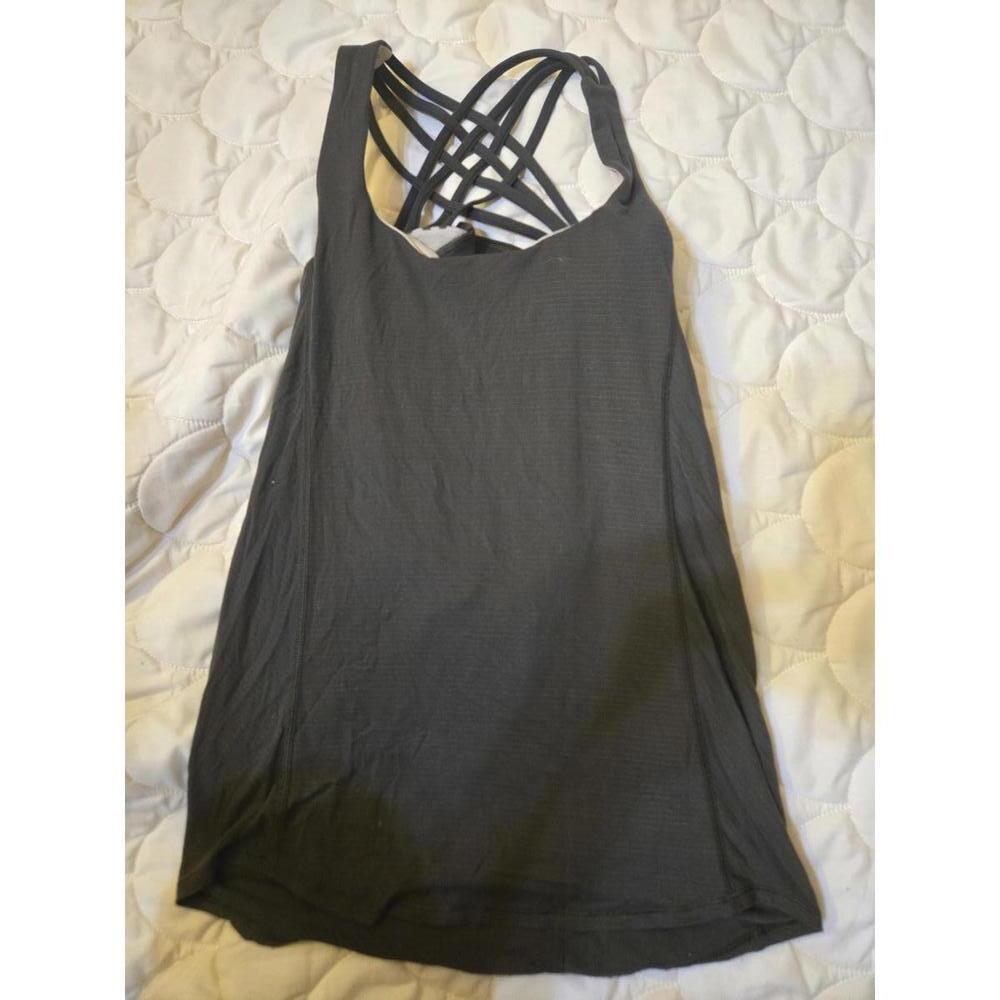 Lululemon Women's dark gray Strappy Back Tank Top with Built-in Bra